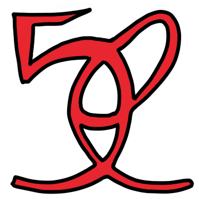 A red interlocking numeral '5' and letter 'e'.